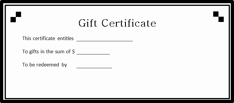 Gift Certificate Template Word Free Elegant Gift Certificate Template