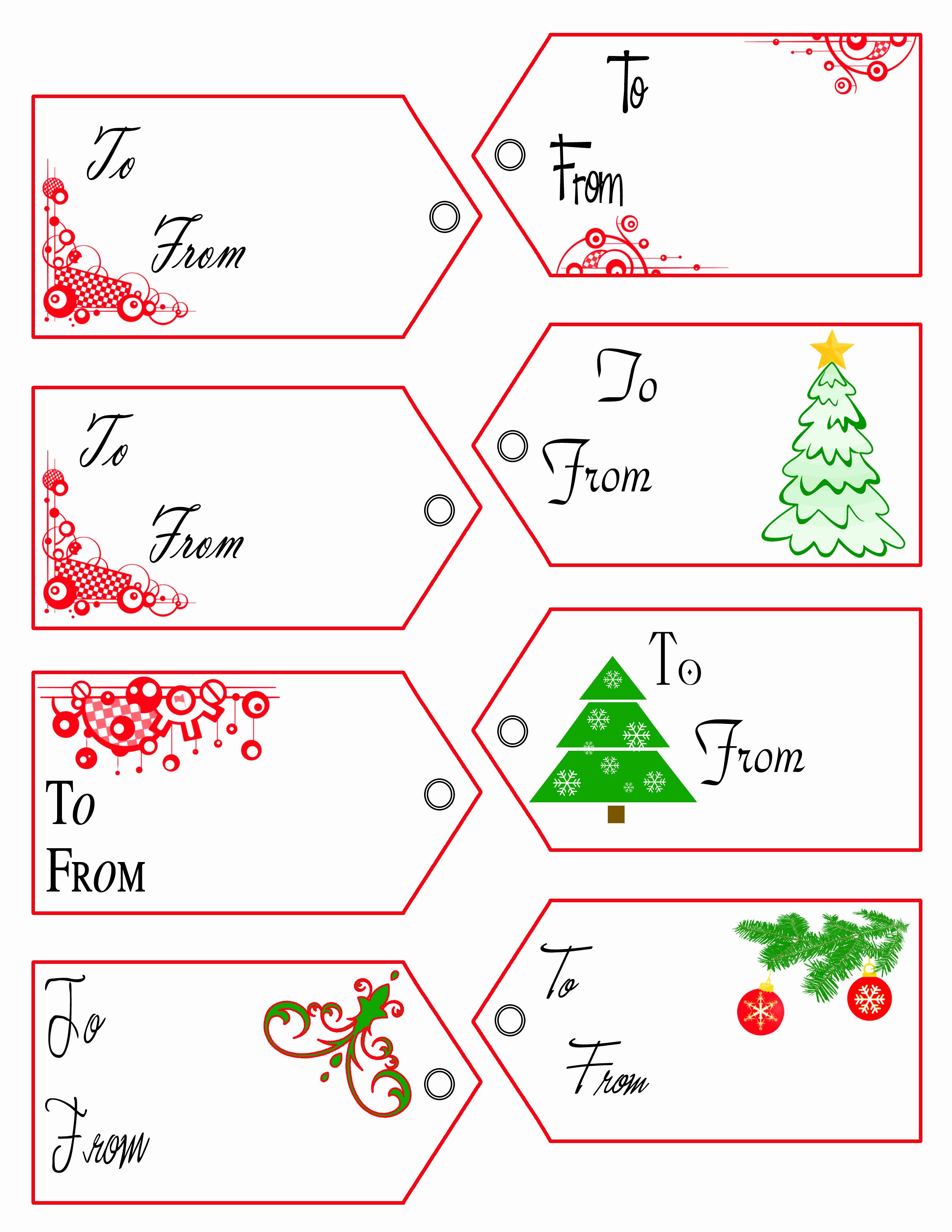 Gift Tag Template Word Beautiful Printable Christmas Tag Templates – Happy Holidays