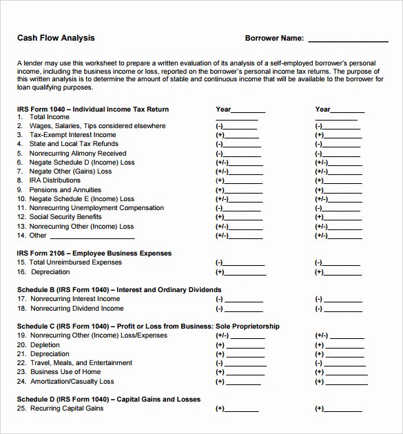 Global Cash Flow Template Lovely 11 Cash Flow Analysis Templates Word Pdf