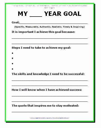 Goal Setting Worksheet Template Unique 11 Effective Goal Setting Templates for You