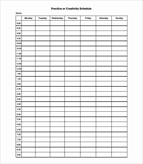 Golf Practice Schedule Template Awesome 13 Practice Schedule Templates Word Excel Pdf