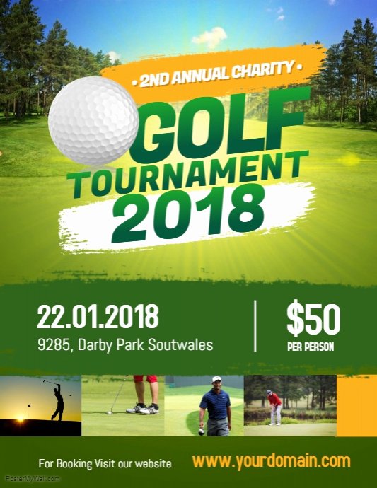 Golf tournament Flyers Template Best Of Charity Golf tournament Flyer Poster Template
