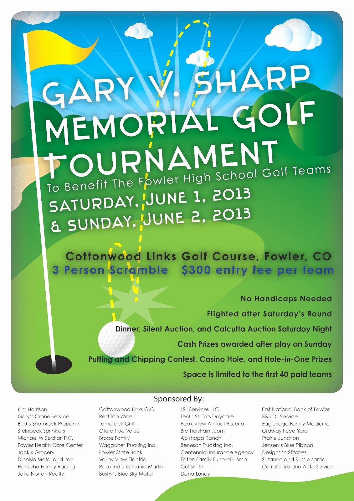 Golf tournament Flyers Template Luxury Gary V Sharp Memorial Golf tournament