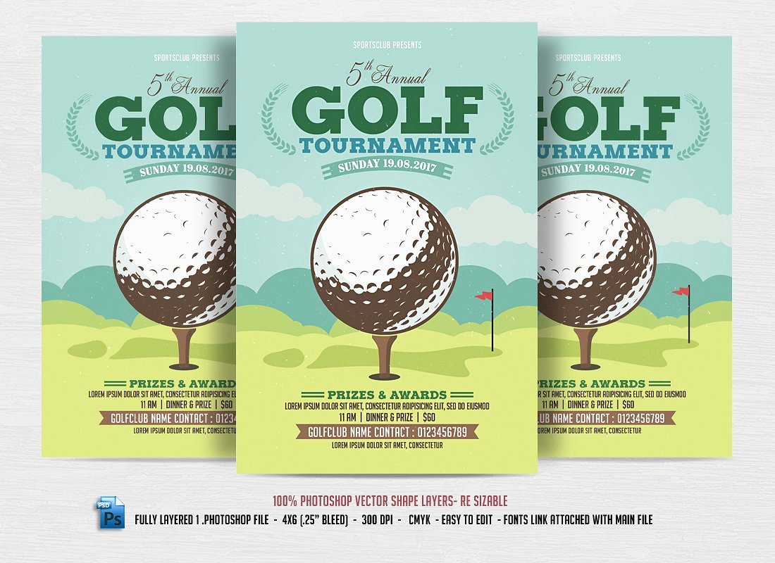 Golf tournament Flyers Template New 15 Sports event Flyers