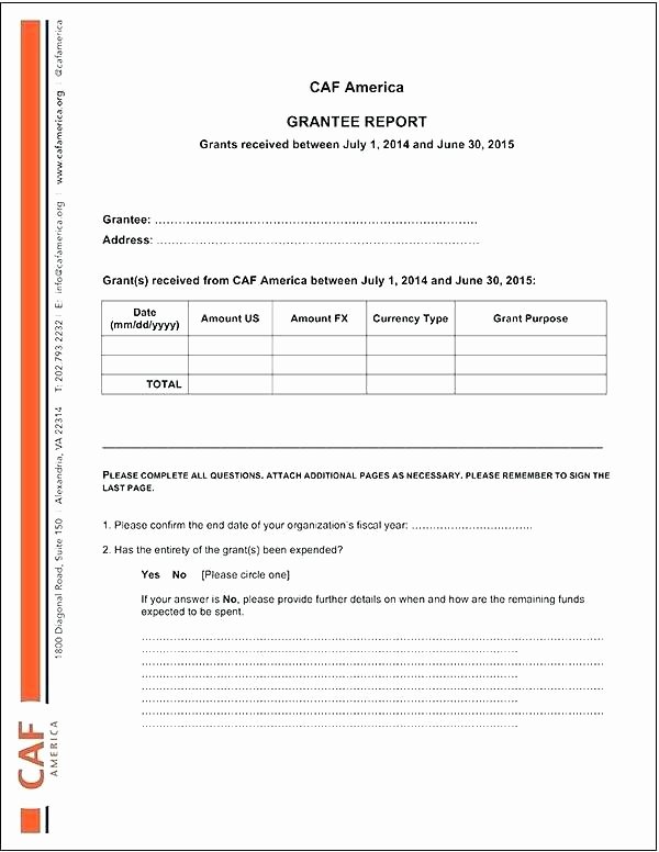 Grant Financial Report Template Inspirational Grant Progress Report Template Progress Reports Template
