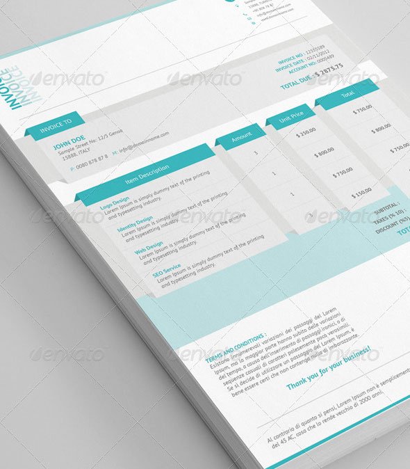 Graphic Design Invoice Template Indesign New 20 Creative Invoice &amp; Proposal Template Designs