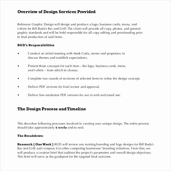 Graphic Design Proposal Template Best Of Sample Graphic Design Proposal Template 10 Free