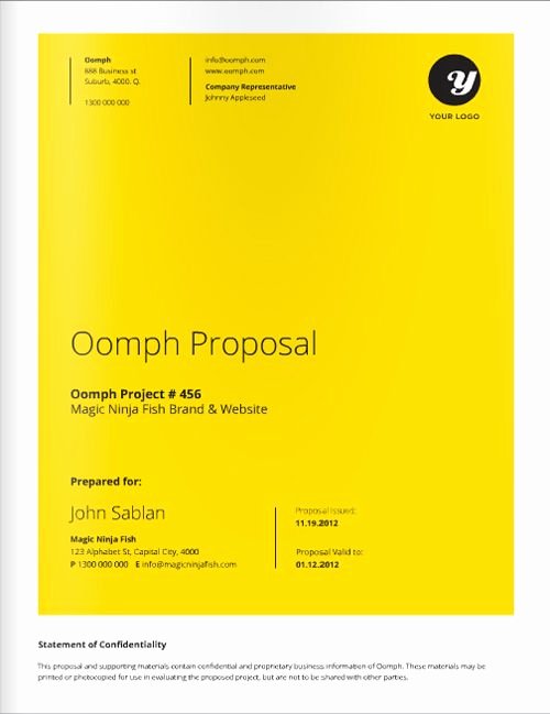 Graphic Design Proposal Template Luxury 12 Best Proposal Covers Images On Pinterest