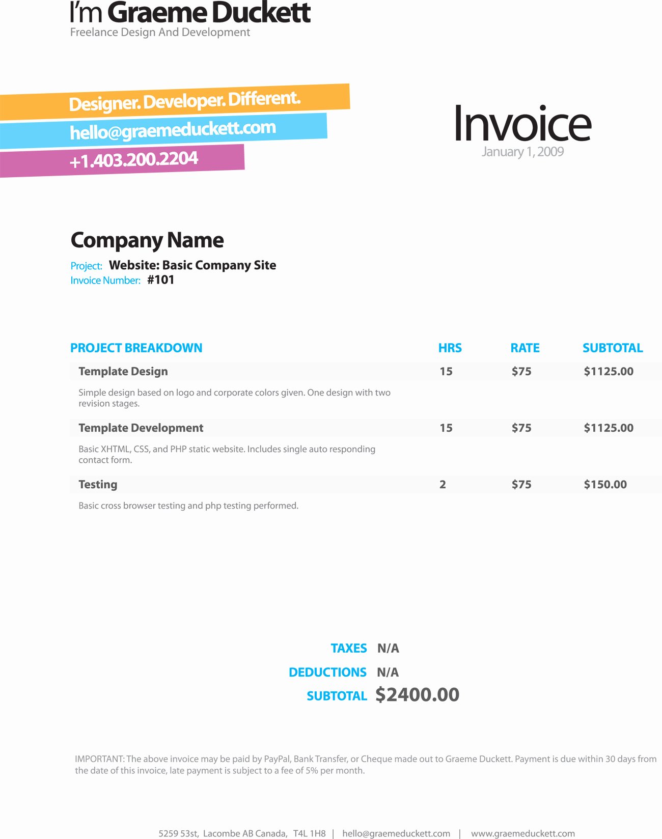 Graphic Designer Invoice Template Inspirational Invoice Thank You Message Example