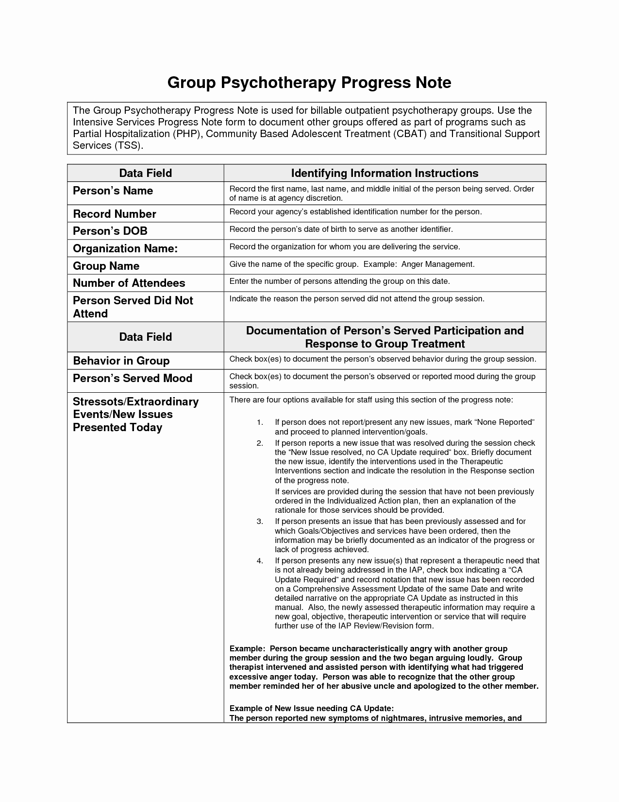 Group therapy Notes Template Awesome 10 Best Of Psychotherapy Progress Notes form