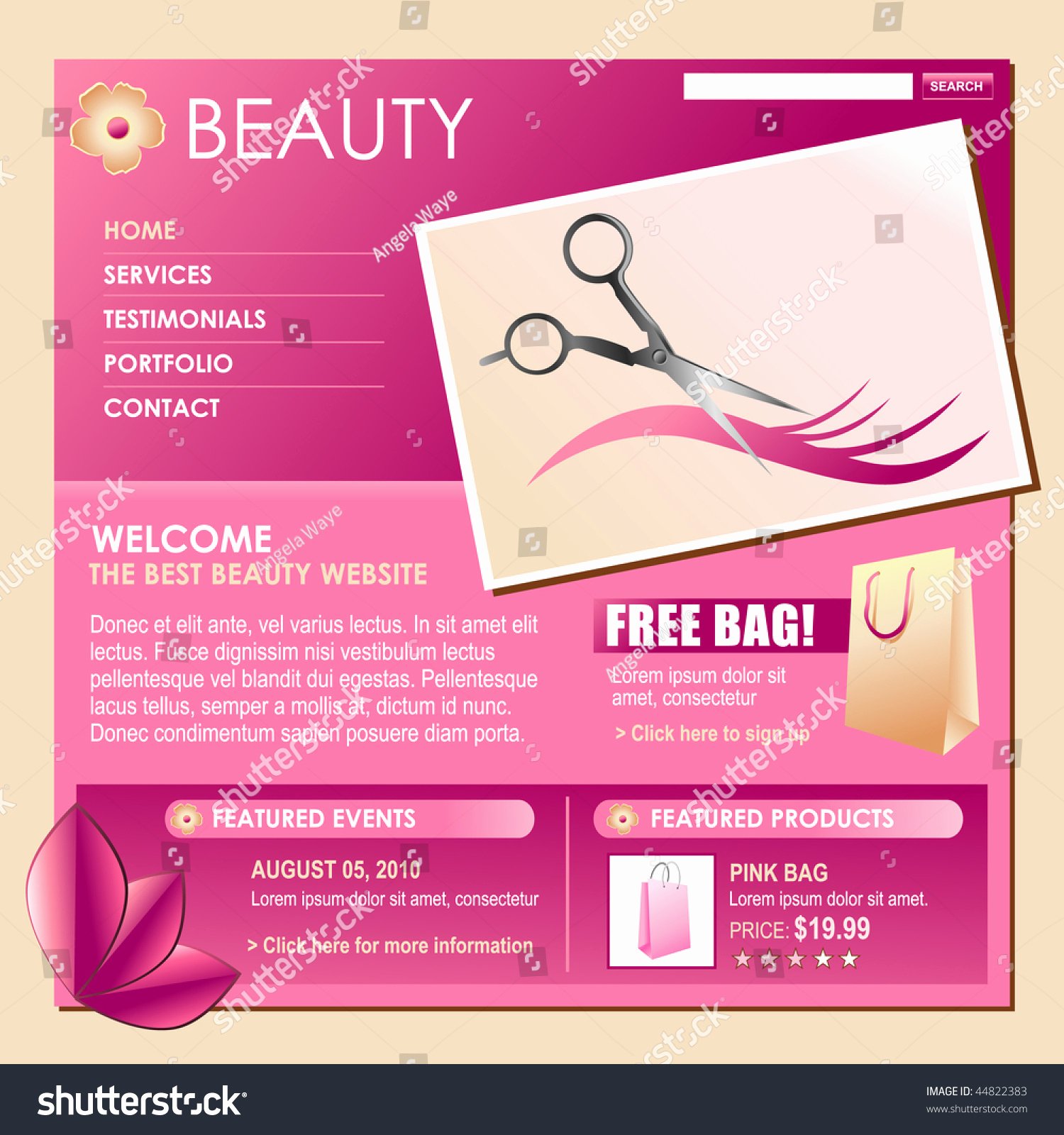 Hair Flyers Free Template Luxury A Pink and Rose Colored Beauty Style Hair Template for