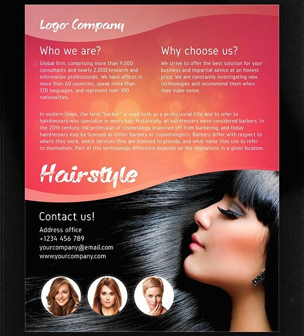 Hair Flyers Free Template Unique 25 Hair Salon Flyer Templates Free &amp; Premium Download