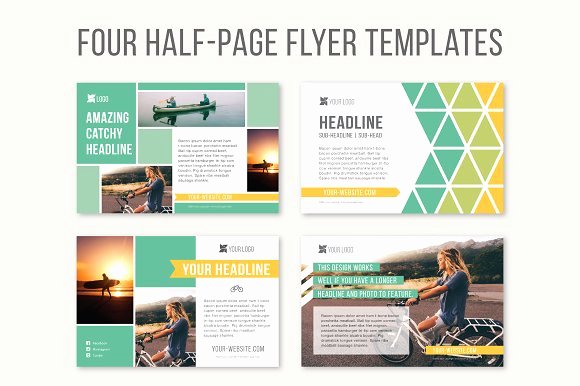 Half Page Ad Template Best Of Four Half Page Flyer Templates Templates On Creative Market
