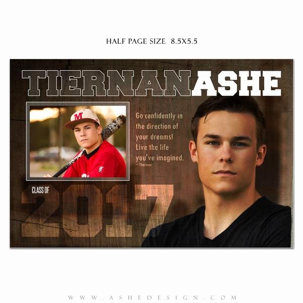 Half Page Ad Template New ashe Design Senior Yearbook Ad