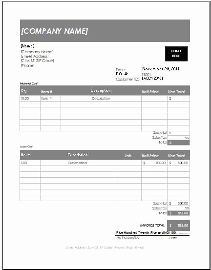 Handyman Work order Template Fresh Handyman Invoice Template Excel format