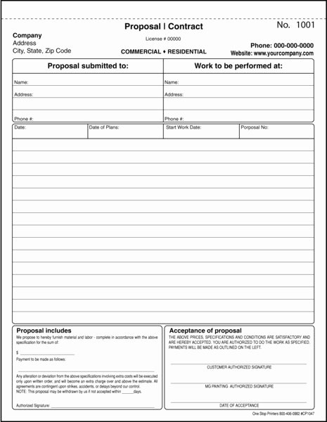 Handyman Work order Template New Painting Handyman Proposal &amp; Contract