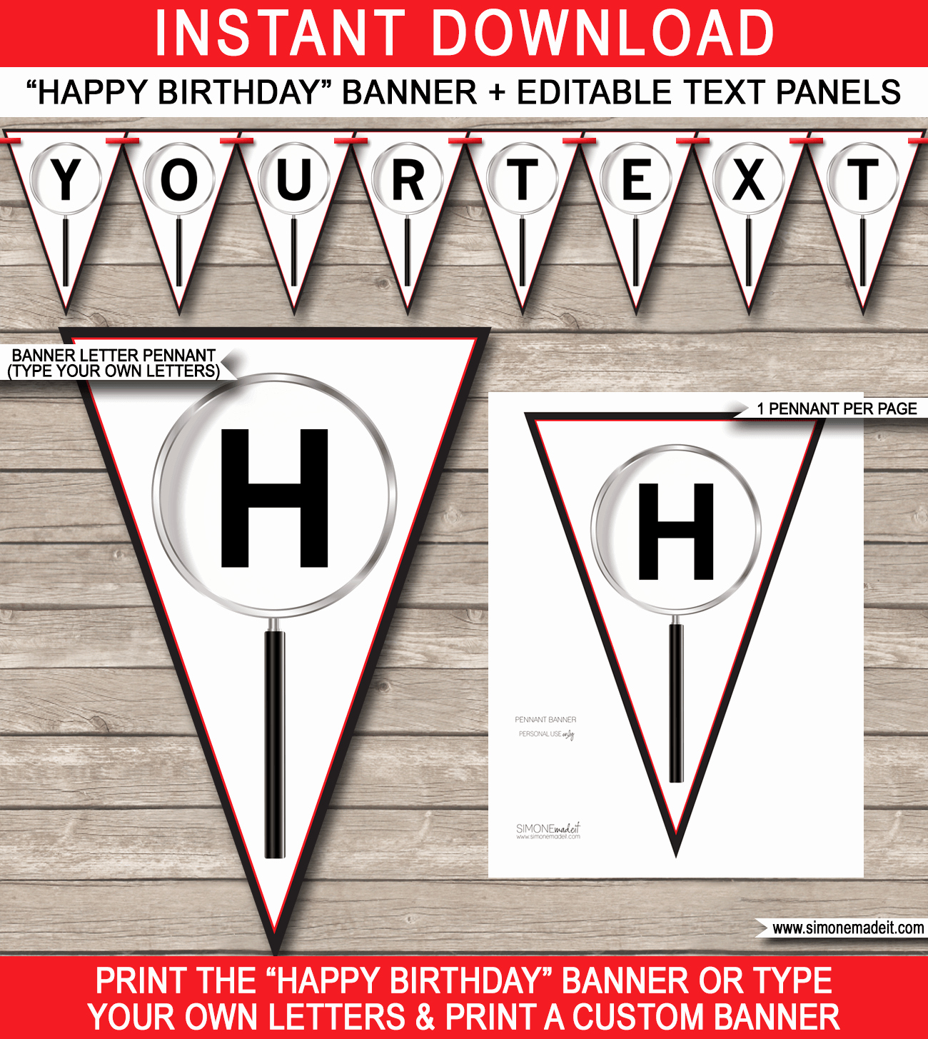 Happy Birthday Banner Template Luxury Spy Party Banner Template