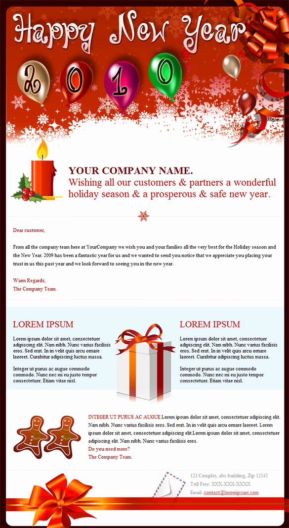 Happy New Year Email Template Awesome 14 New Year Email Templates – Free Psd PHP HTML Css