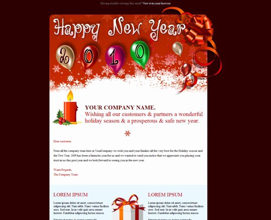 Happy New Years Email Template Awesome 17 Beautifully Designed Christmas Email Templates for