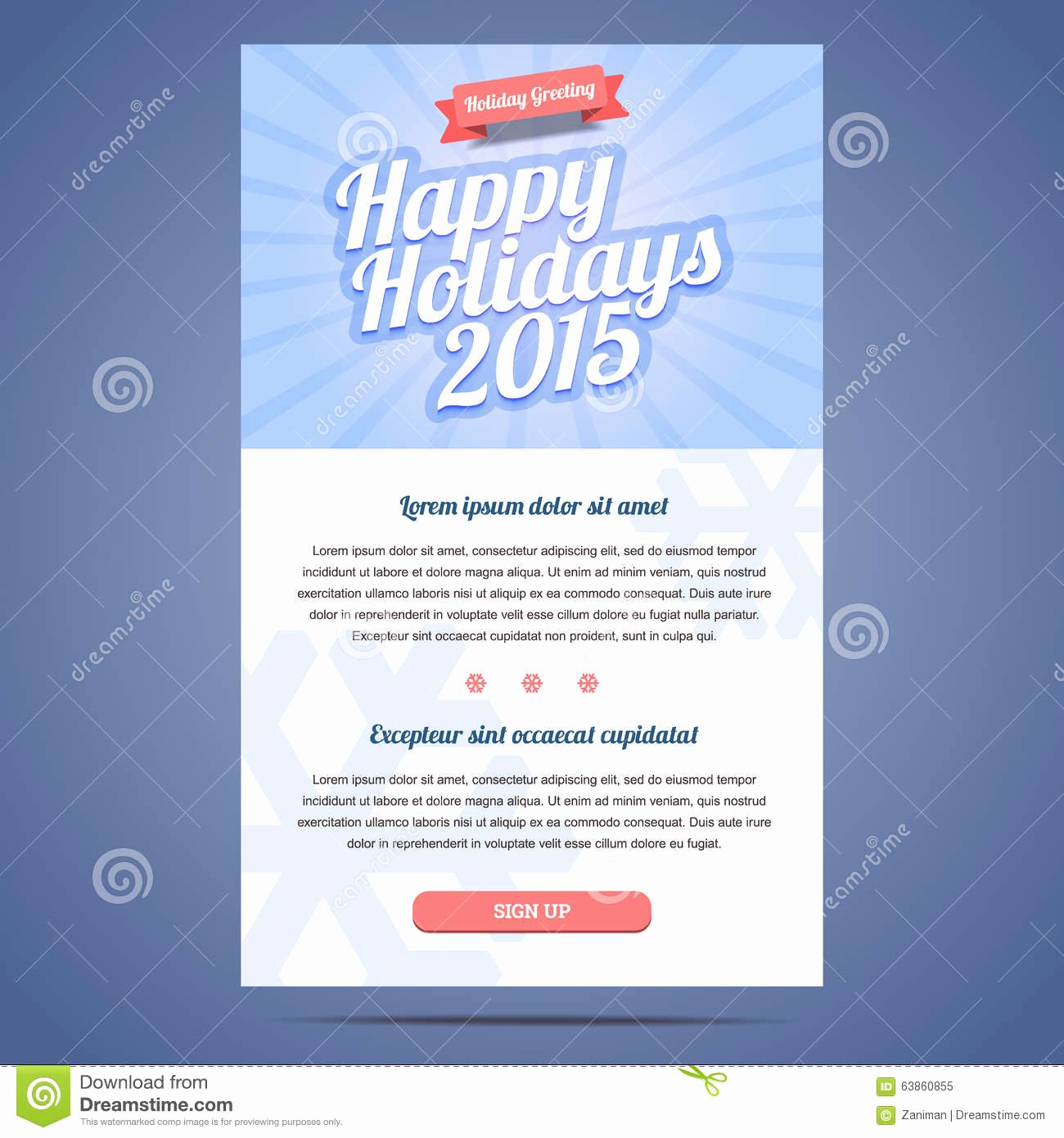 Happy New Years Email Template Elegant Email Template with Greeting Christmas and Happy Stock