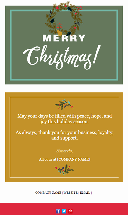 Holiday E Mail Template New 11 Holiday Email Templates Red Mango Marketing