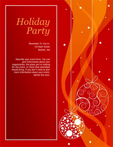 Holiday Party Invite Template Awesome Free Christmas Party Invitation Templates Word