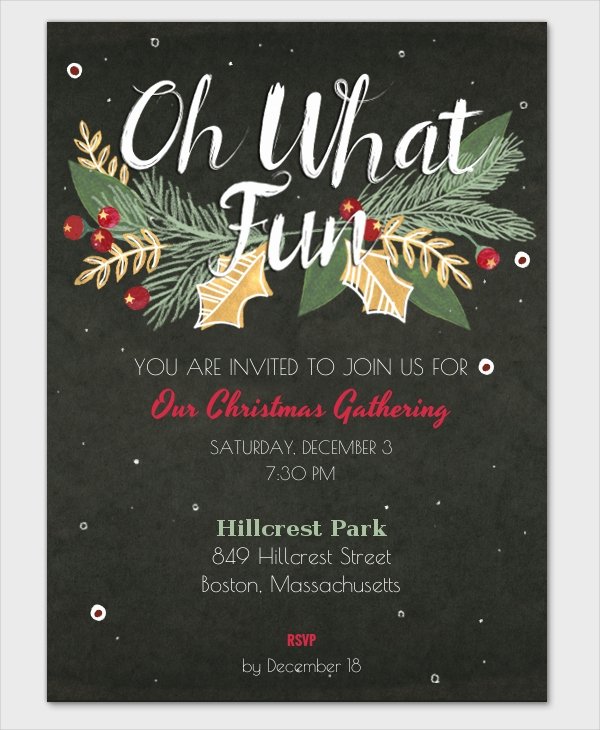 Holiday Party Invite Template Lovely 32 Christmas Party Invitation Templates Psd Vector Ai