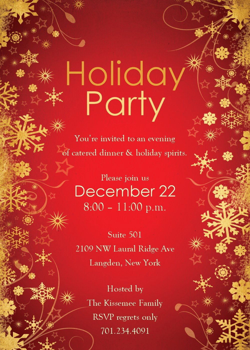 Holiday Party Invite Template New Free Holiday Party Invitation Templates