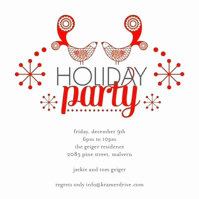 Holiday Party Invite Template New Vacation Party Invitation Template Holiday Open House