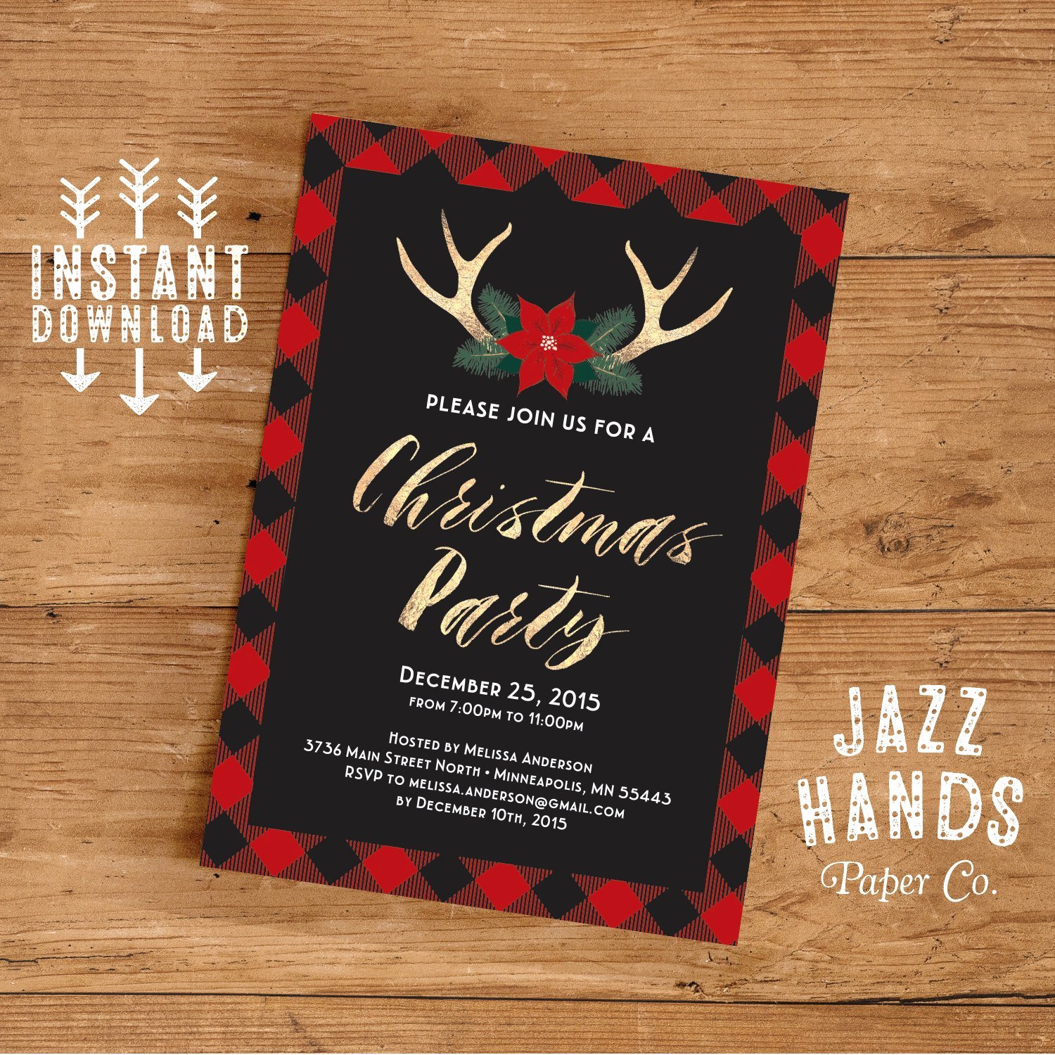 Holiday Party Invite Template Unique Christmas Party Invitation Template Diy Printable Holiday