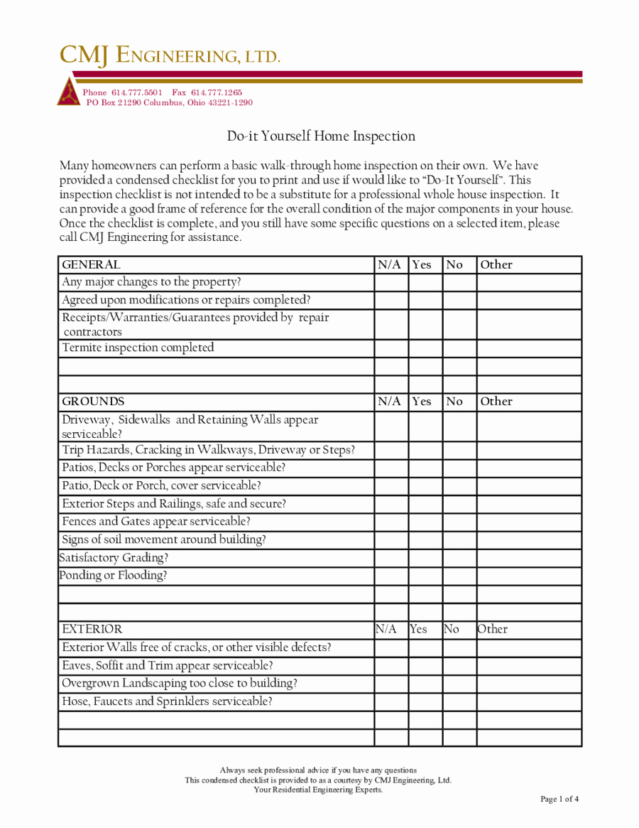 Home Building Checklist Template Best Of 2018 Home Inspection Report Fillable Printable Pdf