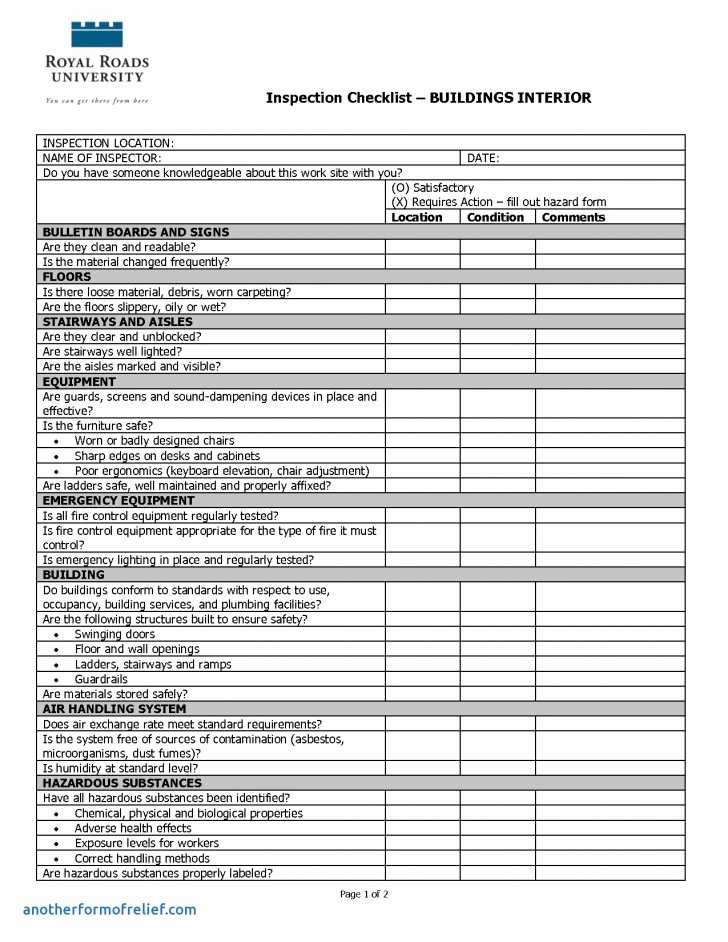 Home Building Checklist Template Unique Sample Home Inspection Report Throughout Designs 10