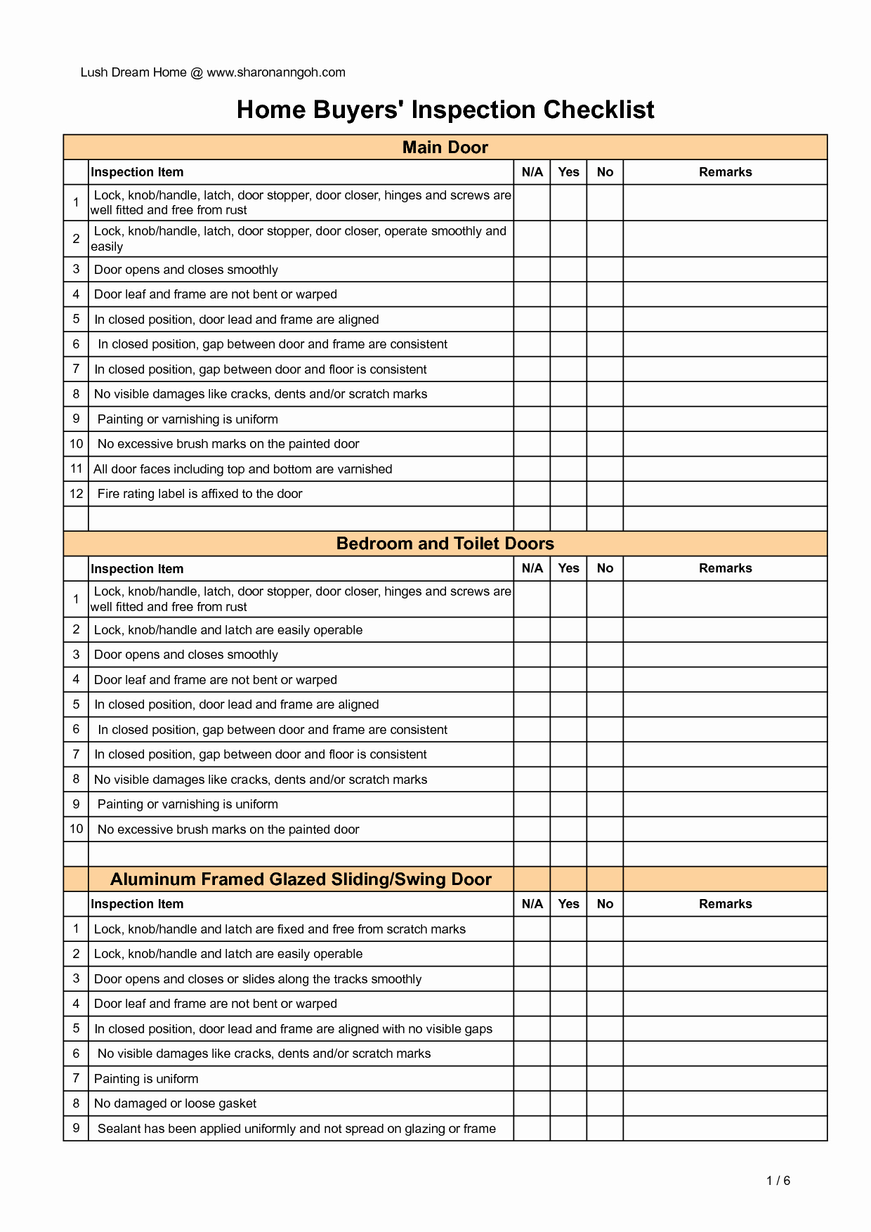 Home Buyer Checklist Template Fresh Printable Home Inspection Checklist Home Inspection
