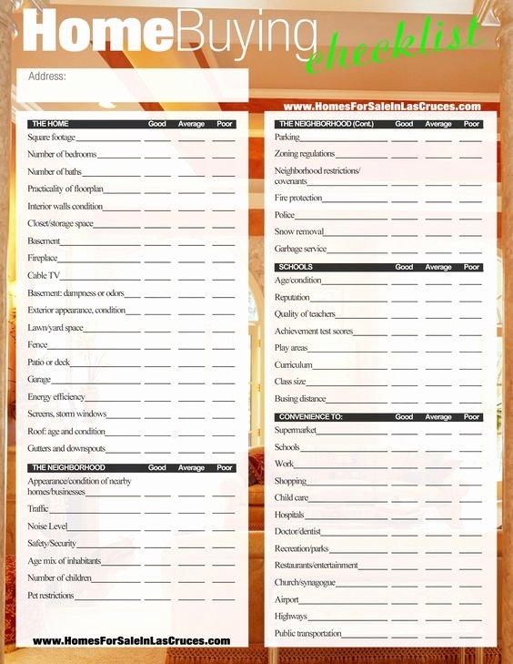 Home Buyer Checklist Template Unique Pinterest • the World’s Catalog Of Ideas