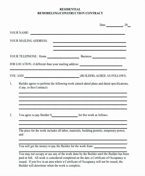 Home Construction Contract Template New Home Building Contract – Nyhetercentralub