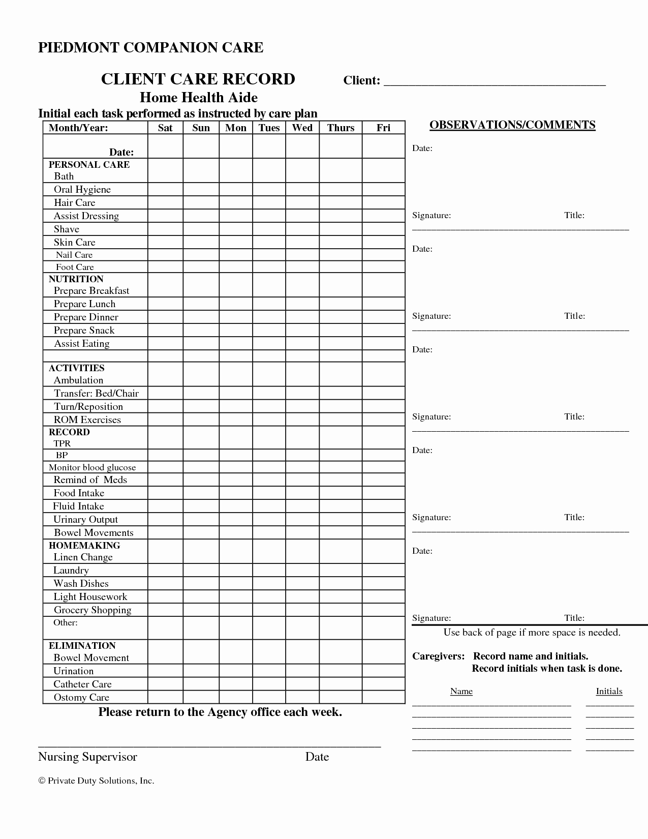 Home Health Care Plan Template Unique 24 Of Home Care Pca Aide Timesheet Template