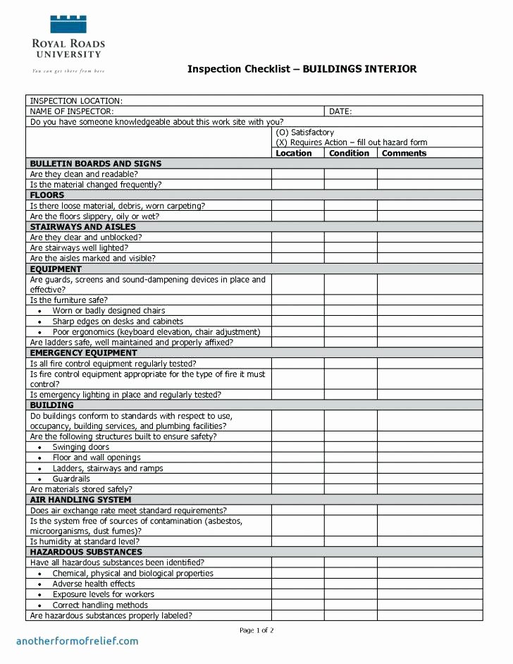 Home Inspection Report Template Pdf Awesome Checklist Template Free Word Excel Document Downloads