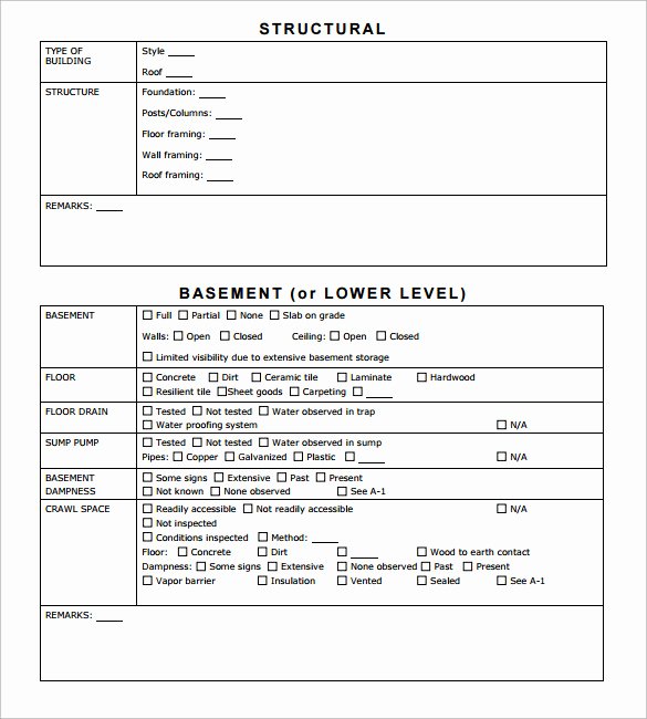 Home Inspection Report Template Pdf Awesome Sample Home Inspection Report Template 11 Free