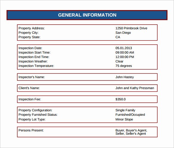 Home Inspection Report Template Pdf Best Of 12 Sample Home Inspection Reports