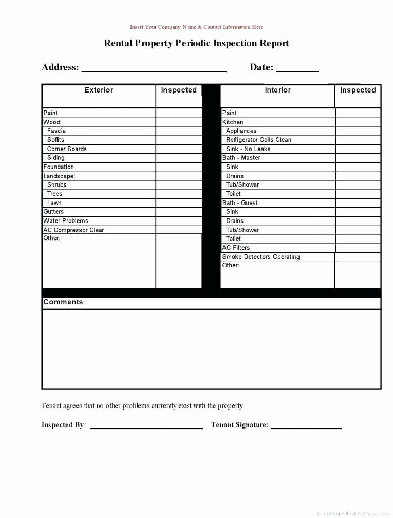 Home Inspection Report Template Pdf Inspirational Free Home Inspection Report Template – Onbo Tenan