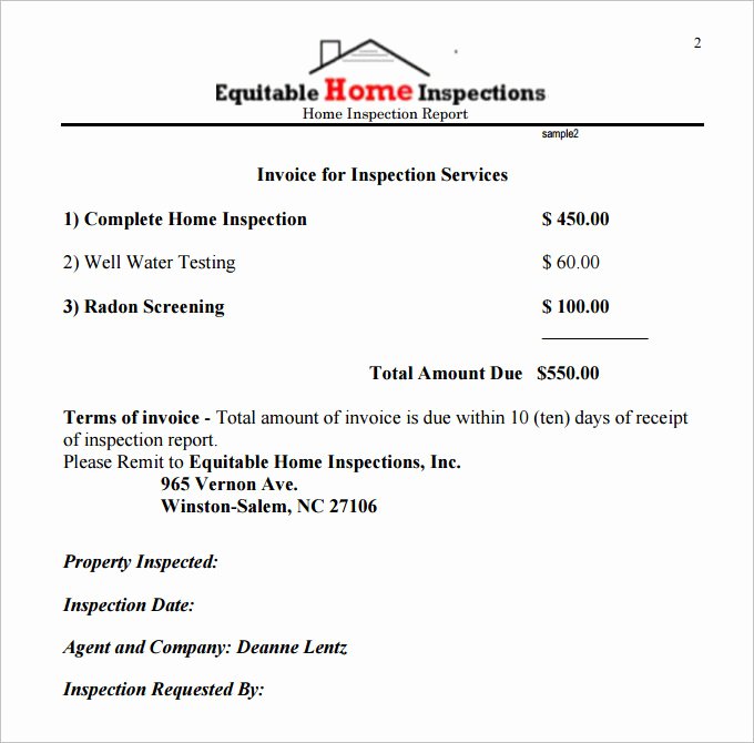 Home Inspection Report Template Pdf Lovely 9 Sample Home Inspection Report Templates