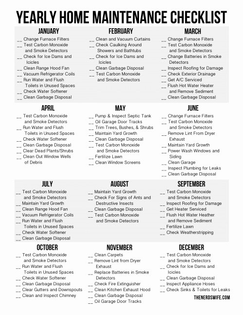 Home Maintenance Checklist Template Luxury Don T Just Change Your Clocks Yearly Home Maintenance