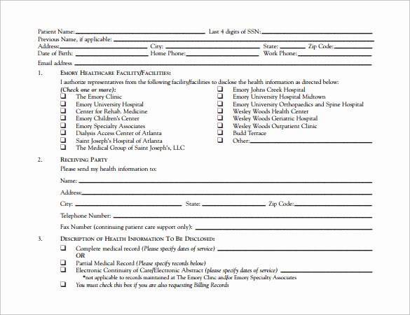 Hospital Release form Template New 12 Hospital Release forms to Download for Free