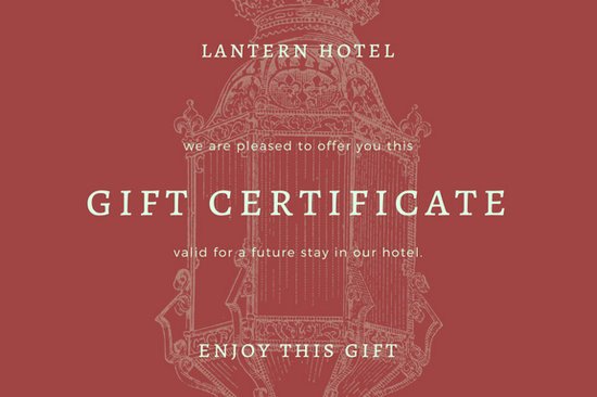 Hotel Gift Certificate Template New Hotel Gift Certificate Templates by Canva