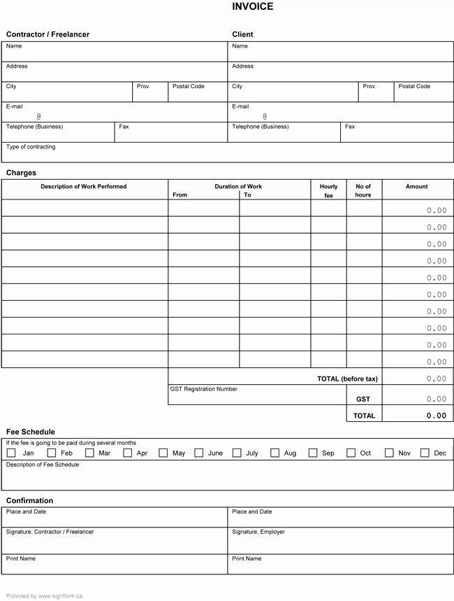 Hourly Invoice Template Excel Luxury 15 Hourly Service Invoice Templates In Excel Word and Pdf