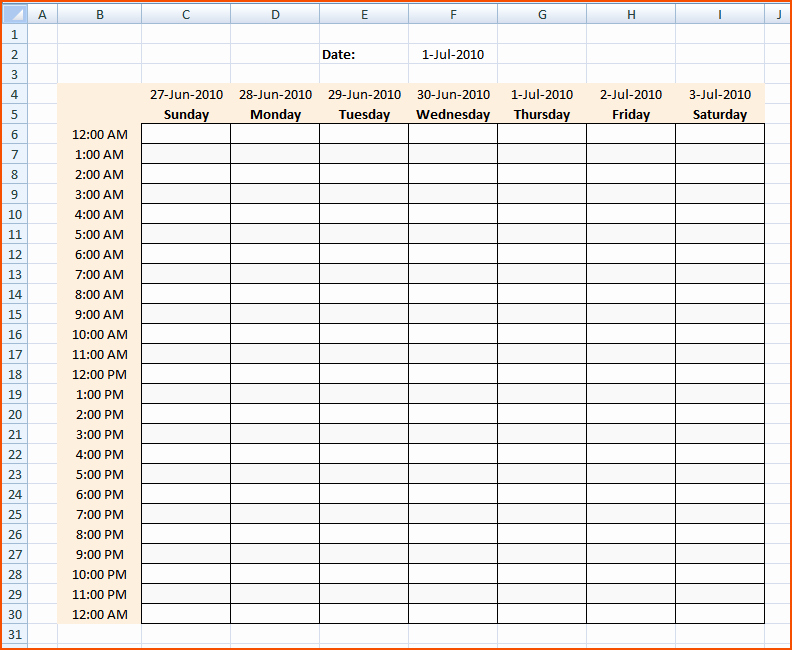 Hourly Work Schedule Template Awesome Weekly Hourly Planning Calendar Driverlayer Search Engine