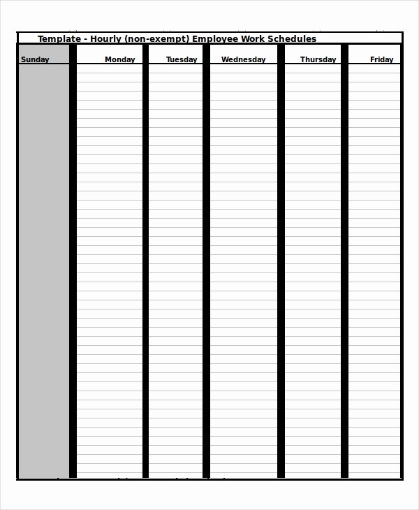 Hourly Work Schedule Template Fresh Work Schedule 14 Free Pdf Word Excel Documents