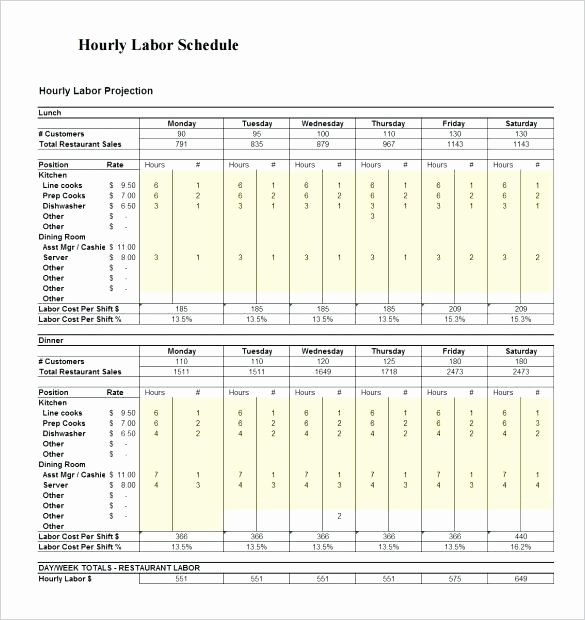 Hourly Work Schedule Template Luxury Labor Schedule Template Monthly Staff Schedule Template