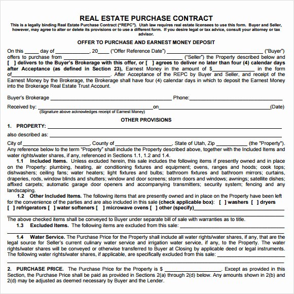 House Buying Contract Template Awesome 8 Sample Real Estate Purchase Agreements