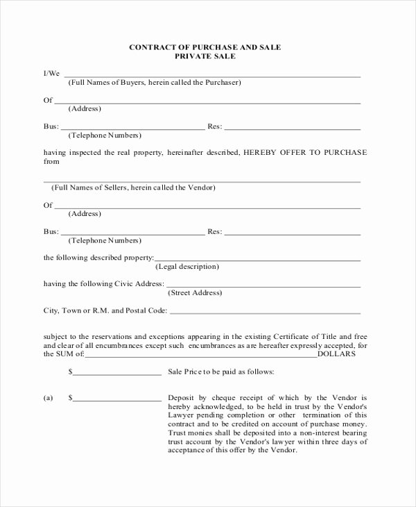 House Buying Contract Template Fresh 12 Sample House Sale Contracts